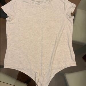 Light Gray Short Sleeve Bodysuit